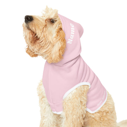 Pastel Light Pink Pet Hoodie