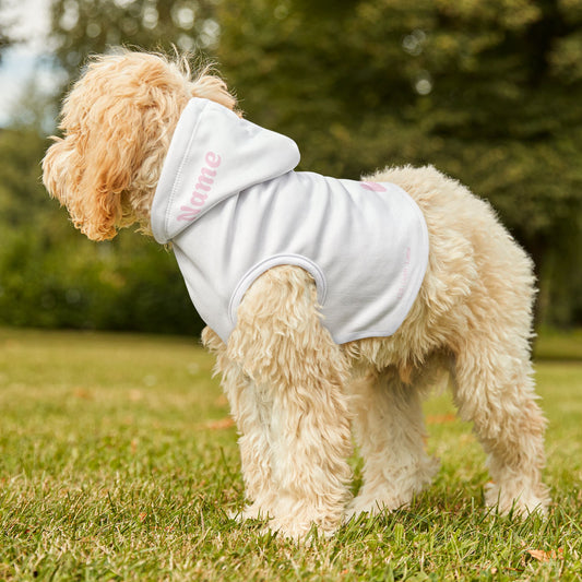 White Pink Pet Hoodie