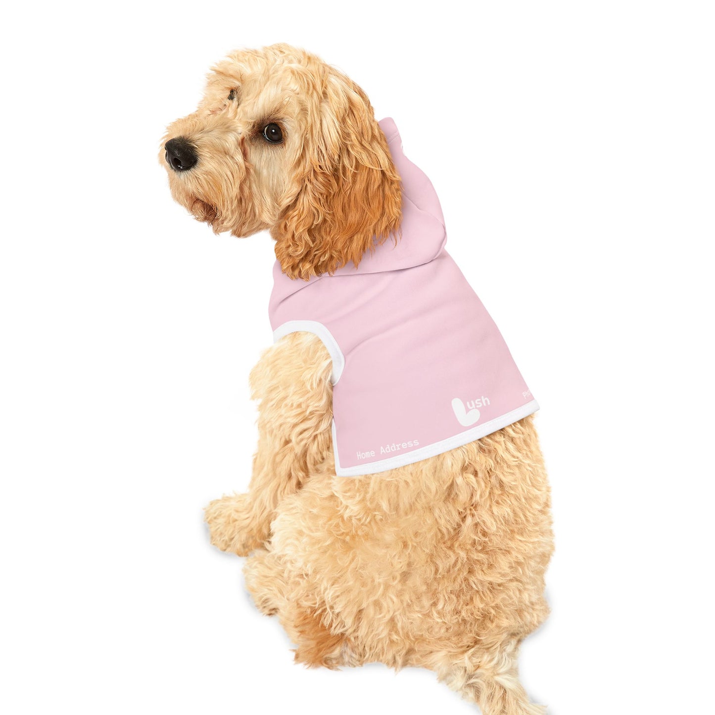 Pastel Light Pink Pet Hoodie