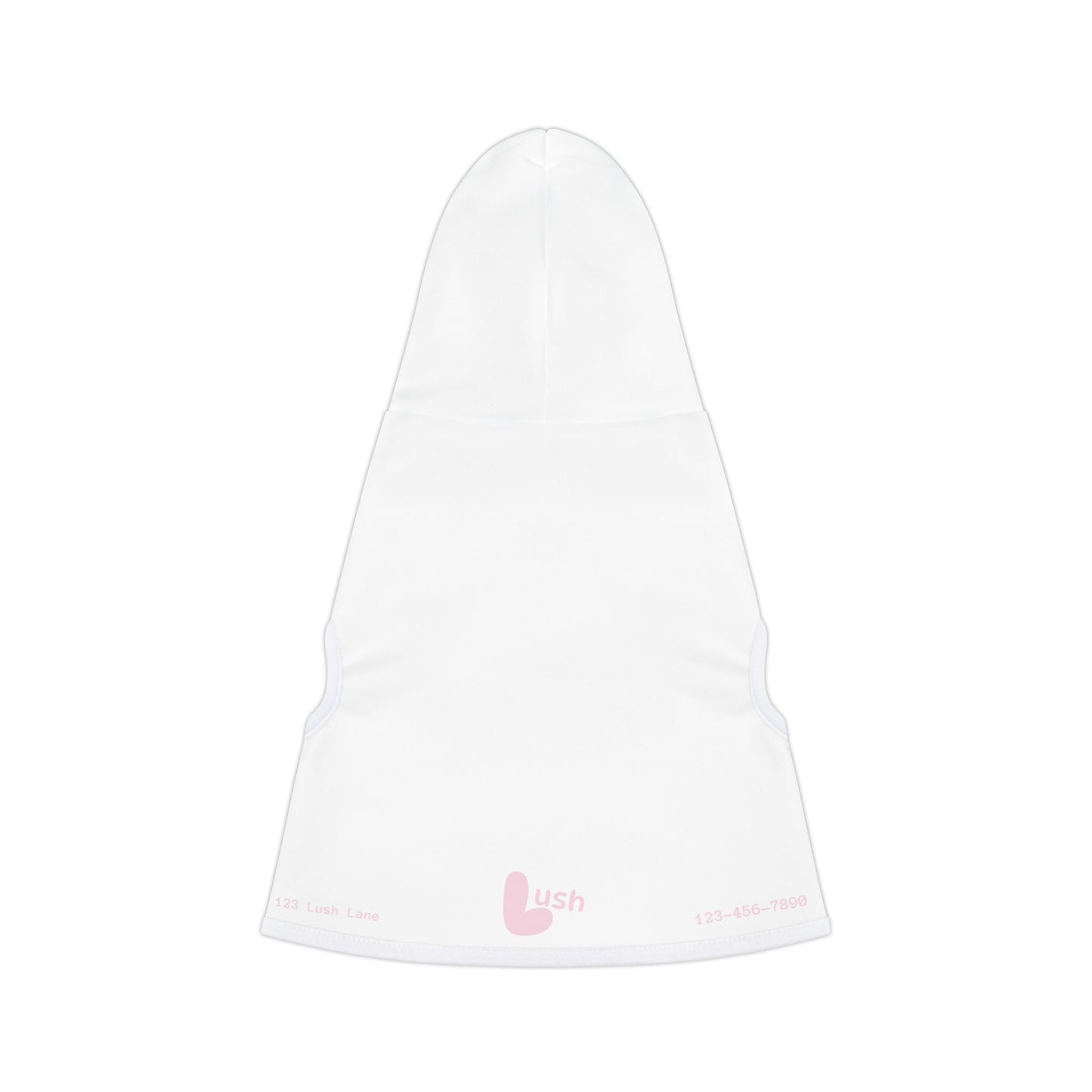 White Pink Pet Hoodie