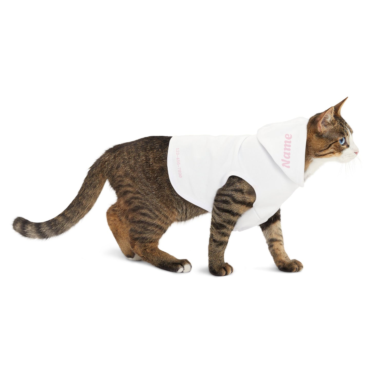 White Pink Pet Hoodie