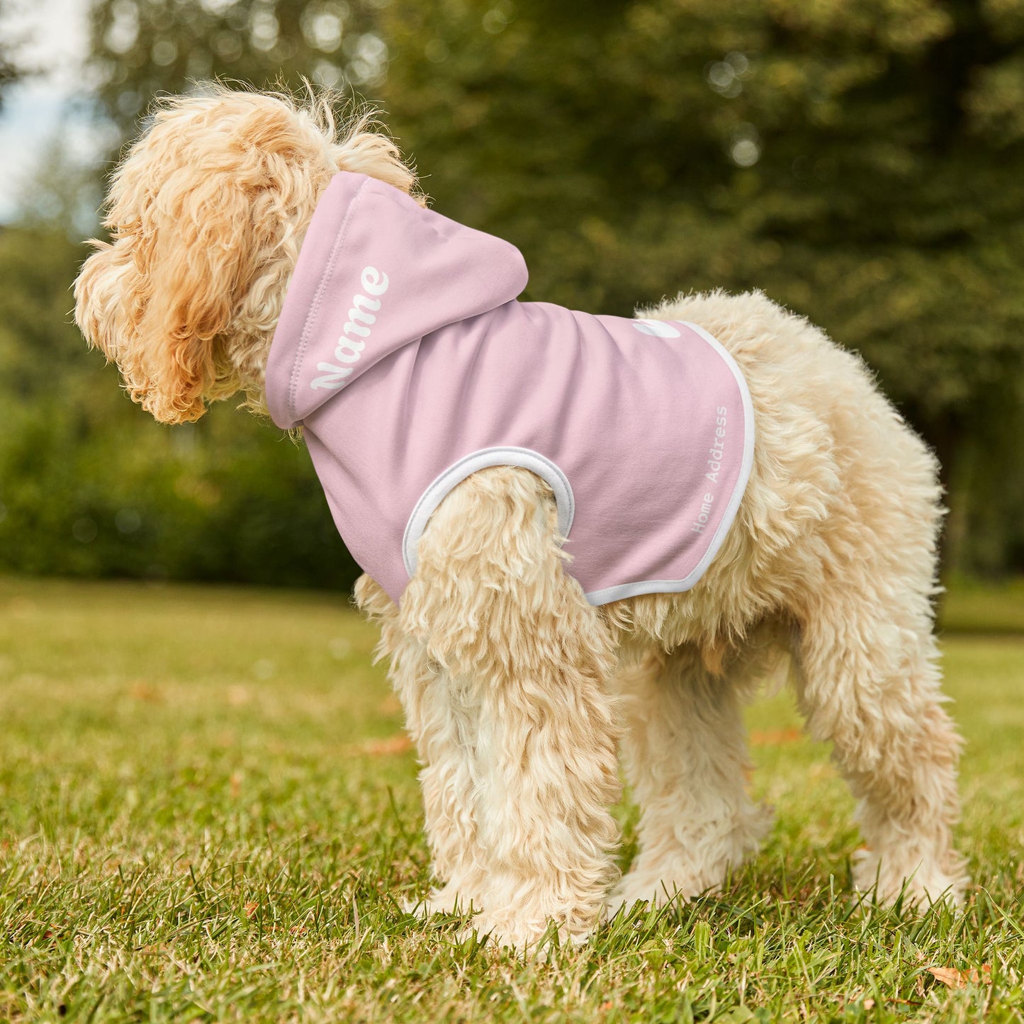 Pastel Light Pink Pet Hoodie